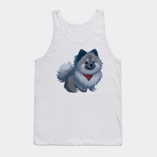 Cute Keeshond Drawing Tank Top